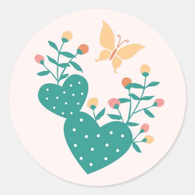 Sticker Boho Cactus mignon (Devant)