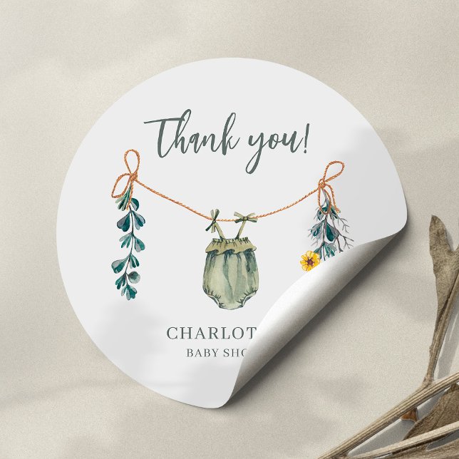Sticker Boho Genre Neutre Baby shower Merci (Créateur téléchargé)