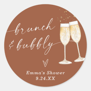 Sticker Boho Merci Favor   Terracotta moderne