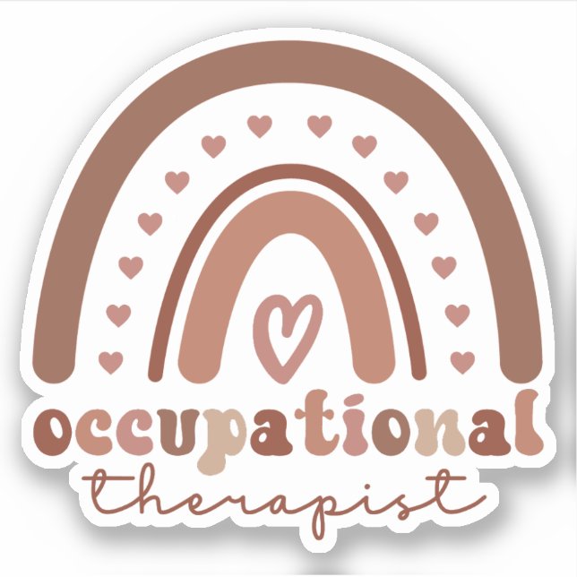 Sticker Boho Rainbow OT - Cadeaux d'ergothérapeute (Devant)