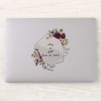 Sticker Boho Rose dates de mariage géométrique