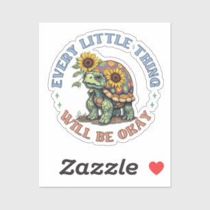 Sticker Boho Tortue Chaque petite chose positivité Hippie 