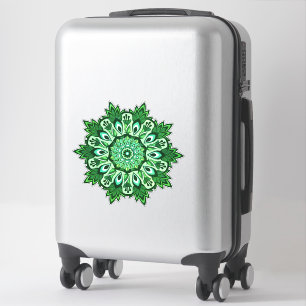 Sticker Boho Tropical Feuille Verte Mandala