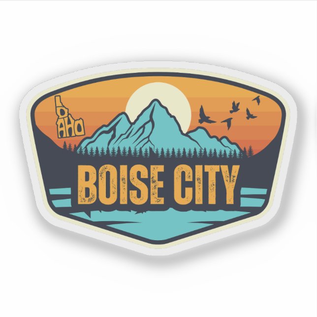 Sticker Boise City, Idaho (Devant)