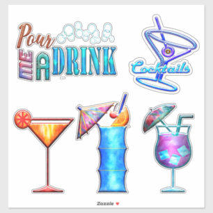 Sticker Boisson tropicale cocktail d'été