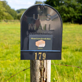 Sticker boîte aux lettres Arrière - plan noir
