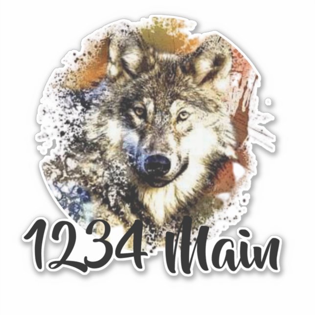 Sticker Boîte aux lettres Wolf (Devant)