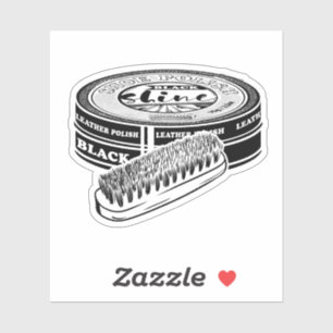 Sticker Boite de cirage à chaussures noires