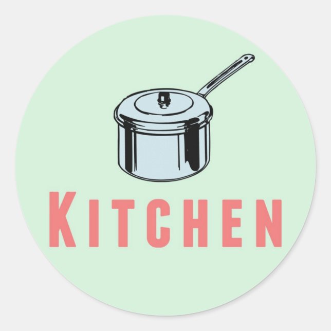 Sticker boîte de déménagement Étiquette Cuisine (Devant)