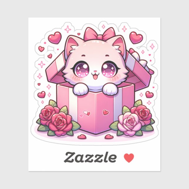 Sticker Boîte de Joy Kitten (Feuille)