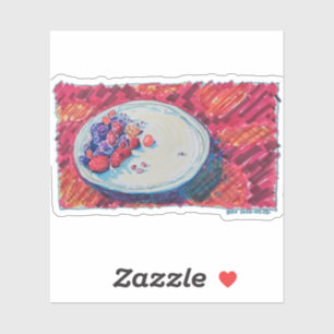Sticker Bol de Fruits Rouges