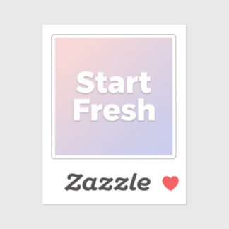 Sticker Bold 'Start Fresh' Pastel Motivational New Year 