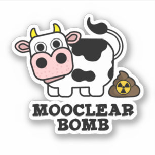 Sticker Bombe Mooclebre Funny Cow Pun