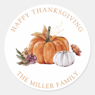 Sticker Bon thanksgiving citrouille