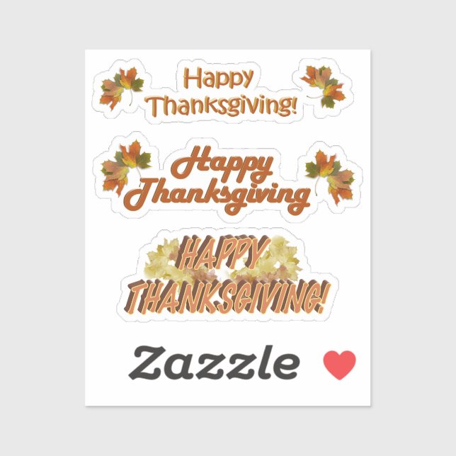 Sticker Bon thanksgiving de livre de rebut (Feuille)