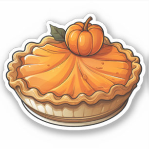 Sticker Bon thanksgiving mignon caricature Citrouille oran