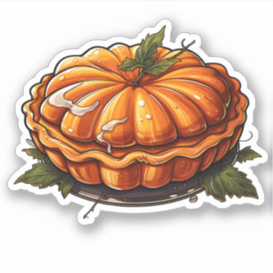 Sticker Bon thanksgiving Vacances Cartographie Citrouille 
