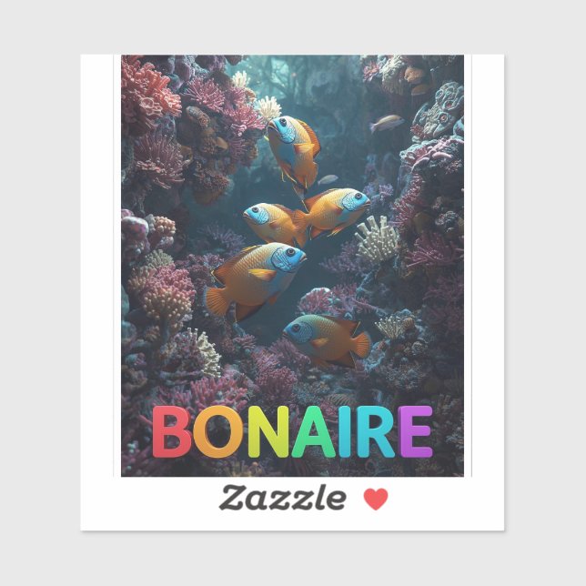 Sticker Bonaire coral reef (Feuille)
