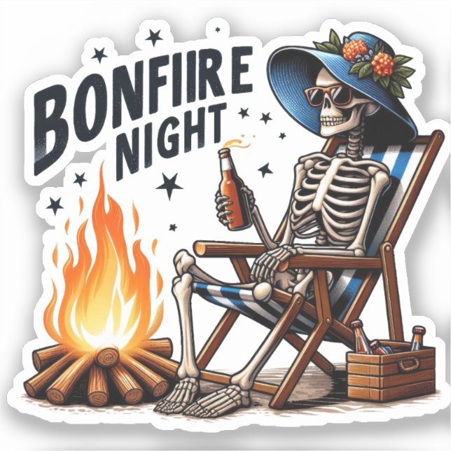 Sticker Bonfire Night - Beach Camping (2) (Recto)