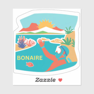 Sticker bonheur de plongée à Bonaire