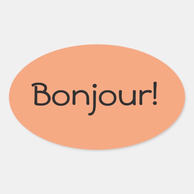 Sticker Bonjour (Devant)