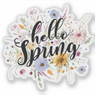 Sticker Bonjour Devis Spring
