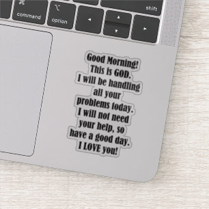 Sticker Bonjour d'un DIEU