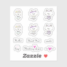 Bonjour Hug Sweet Sentiments et des chats mignons