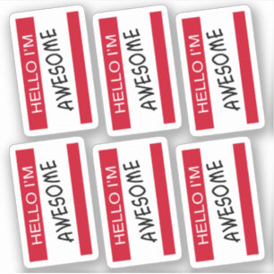 Sticker Bonjour je suis génial ensemble 6