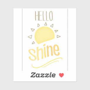 Sticker Bonjour l'autocollant solaire