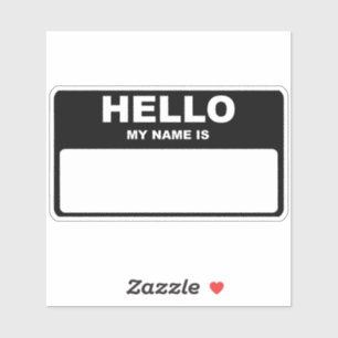 Sticker Bonjour mon nom est
