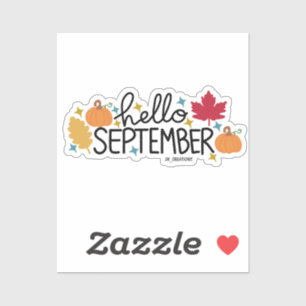 Sticker Bonjour septembre (version 2)