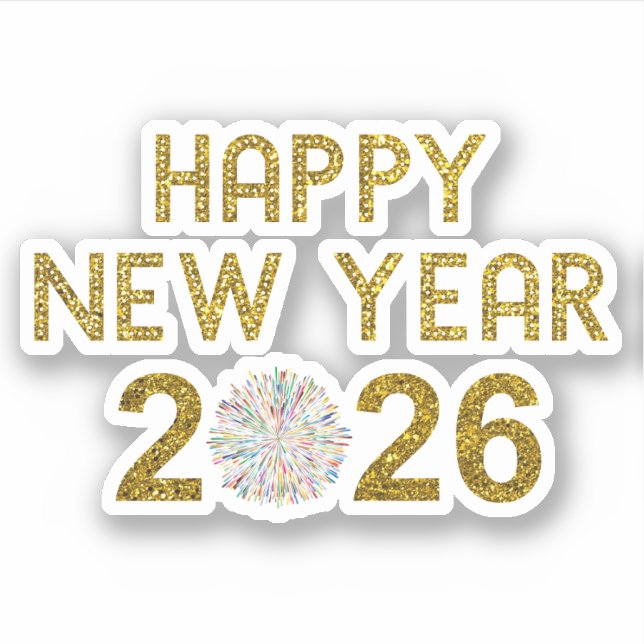Sticker Bonne année 2026 (Devant)