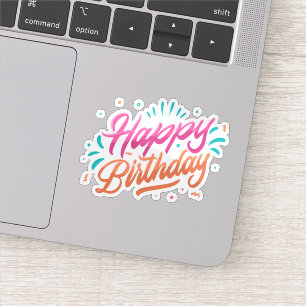 Sticker Bonne autocollante d'anniversaire
