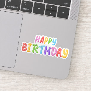 Sticker Bonne autocollante d'anniversaire