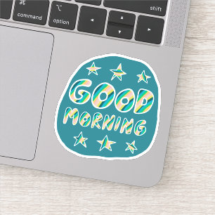 Sticker BONNE MATINÉE Sympa Colorful & Fun Handlett