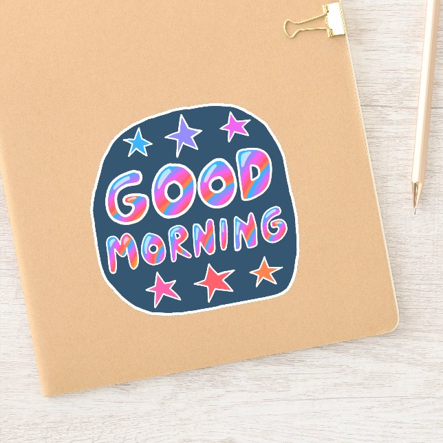 Sticker BONNE MATINÉE Sympa Colorful & Fun Handlett (Carnet)