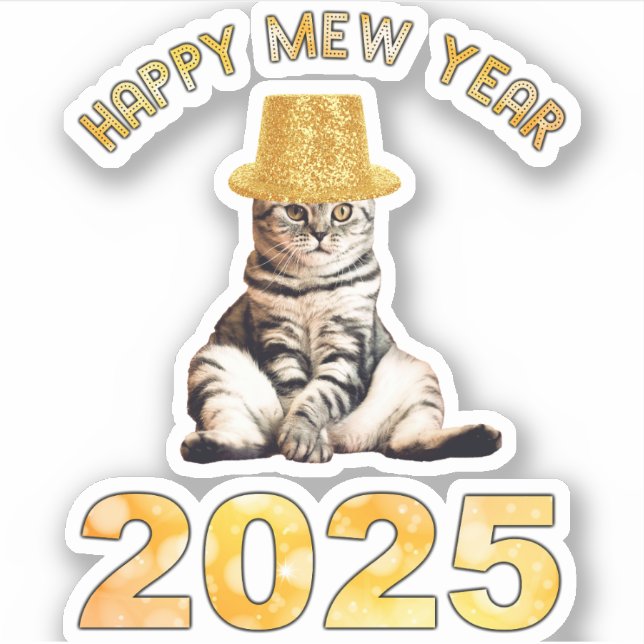 Sticker Bonne nouvelle année 2025 (Devant)