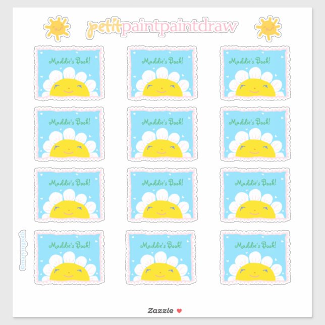 Sticker Bonne plaque Sunshine à personnaliser (Feuille)