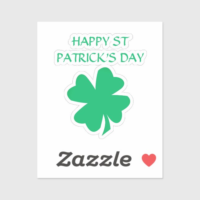 Sticker Bonne St Patrick's Day Irish Shamrock Leaf 2024 (Feuille)