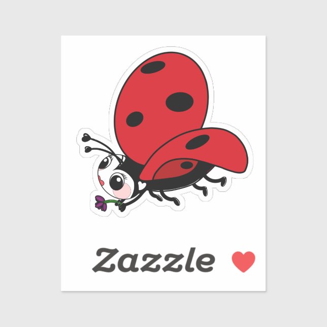 Sticker Bonne Wings Ladybug (Feuille)
