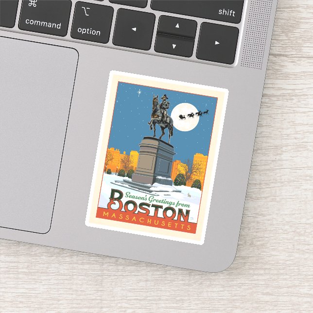 Sticker Bonnes Fêtes De Boston Common ! (Détail)