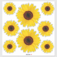 Bonus sur l'autocollant de contours des tournesols