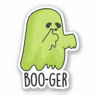 Sticker Boo-ger Funny Halloween Booger Ghost Pun