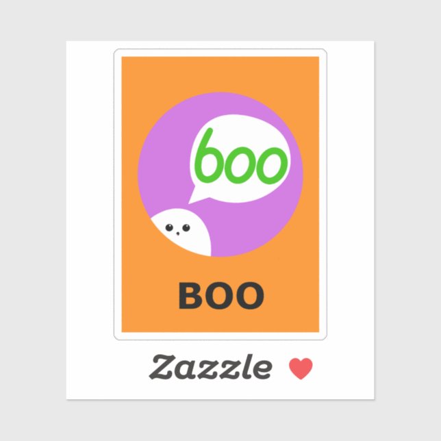Sticker BOO Halloween (Feuille)