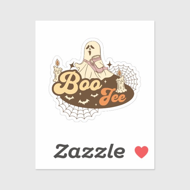 Sticker Boo-Jee Ghost Halloween drôle (Feuille)