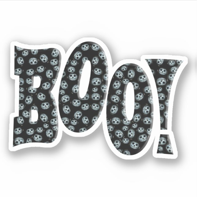 Sticker BOO! With White Pumpkin Halloween (Devant)