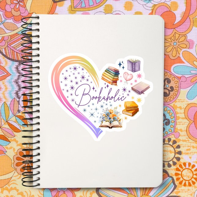 Sticker Bookaholic, Quote Bookworm Reader (Créateur téléchargé)