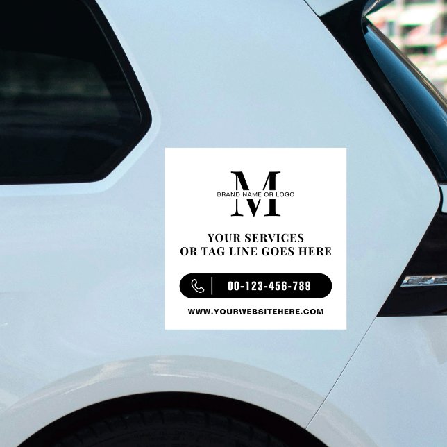Sticker Boomer de voiture promotionnelle minimaliste du lo (Minimalist black and white business logo car bumper sticker)
