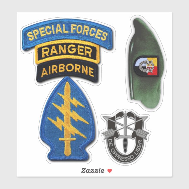 Sticker Bordure du 3e Groupe des forces spéciales de l'Arm (Feuille)